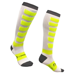 Compression Extralight Long socks White/Anthracite/Fluo Yellow