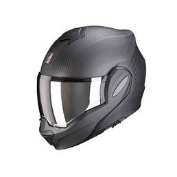Exo-Tech Carbon Modular motorcycle helmet Solid matt black