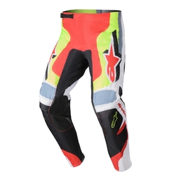 Fluid agent motocross trousers Black/Mars Red/Yellow Fluo